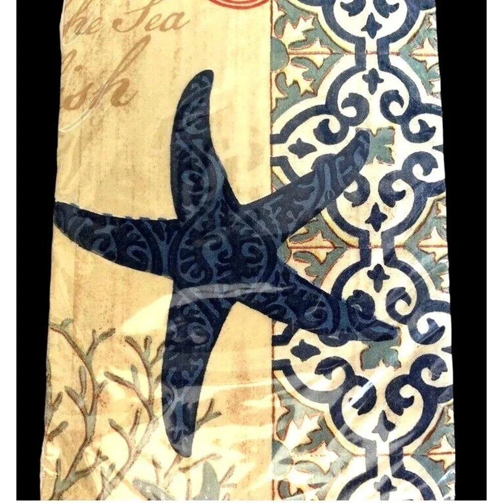 Blue Starfish Paper Napkins Hand Towels Decoupage 26 pk Set of 2 Beach Summer